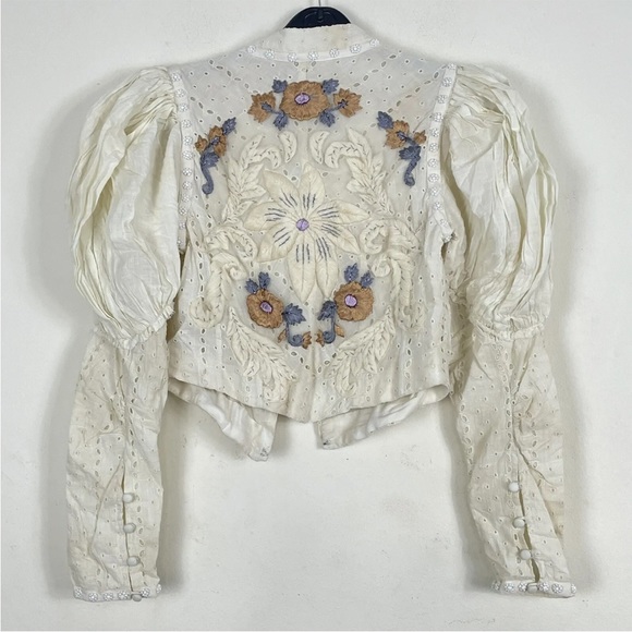 Free People Romantic Revival Lightweight Fitted Jacket XS Ivory BNWT £448. - Picture 6 of 9